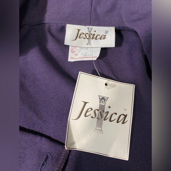 Jessica Vintage Tailored Blazer - Golden buttons Sz 12 purple - Picture 8 of 14